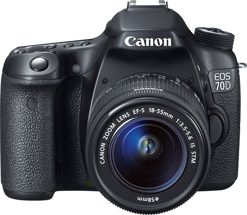 Canon - EOS 70D DSLR Camera with 18-55mm IS STM Lens - Black