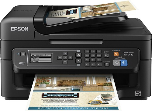 Epson - WorkForce WF-2630 Wireless All-In-One Printer - Black