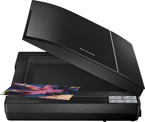 Epson - Perfection V370 Flatbed Photo Scanner with Built-In Transparency Unit - Black