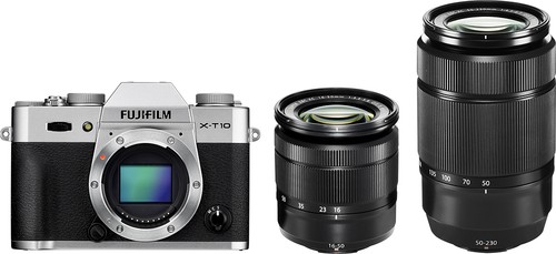 Fujifilm - X-T10 16.3-Megapixel Digital Camera - Silver