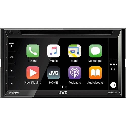 JVC - 6.8" - CD/DVD - Built-In Bluetooth - Apple® CarPlay - In-Dash Receiver - Black