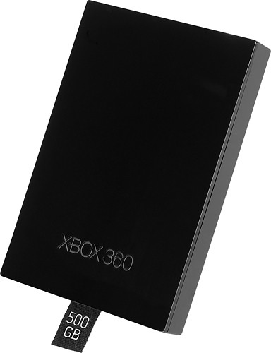 Microsoft - 500GB Media Hard Drive for Xbox 360 - Black