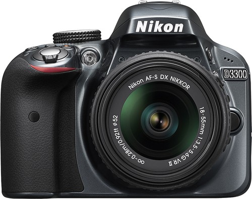 Nikon - D3300 DSLR Camera with 18-55mm VR Lens - Gray