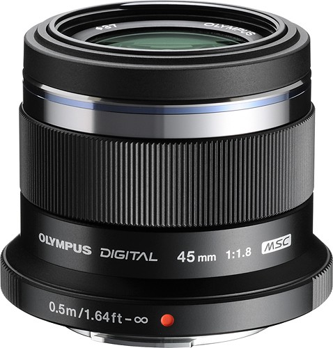 Olympus - M.Zuiko 45mm f/1.8 Portrait Lens for Most Micro Four Thirds Cameras - Black