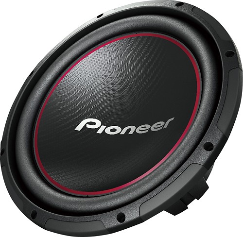 Pioneer - 12" Component Subwoofer with 1,300 Watts Max. Power - Black, Red