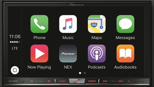 Pioneer - 7" - Android Auto/Apple CarPlay™ - Built-in Navigation - Bluetooth - In-Dash CD/DVD/DM Receiver - Black